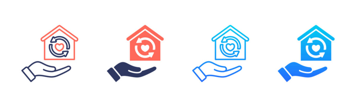 Home Recovery Care Icon Pack In Multiple Styles