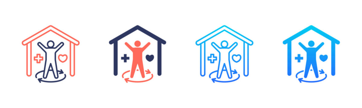 Home Rehabilitation Icon Pack In Multiple Styles