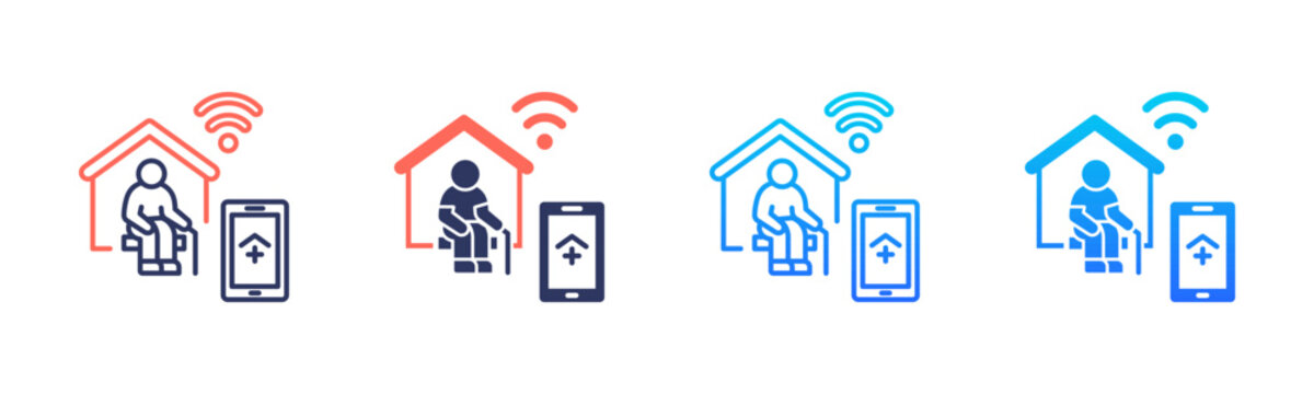 Remote Rehabilitation Icon Pack In Multiple Styles
