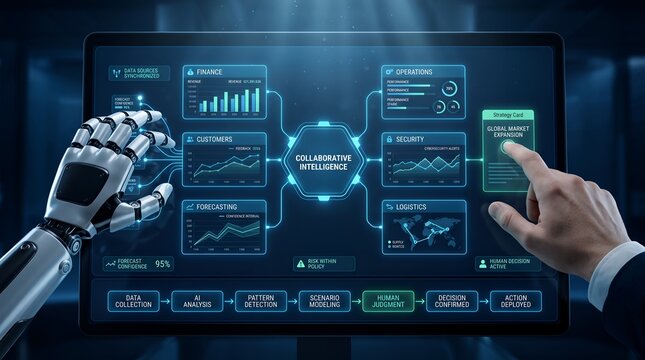 Human and Robot Collaboration for Business Intelligence