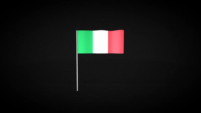 Italian flags on black background