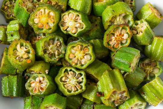 Organic Baked Green Fried Okra