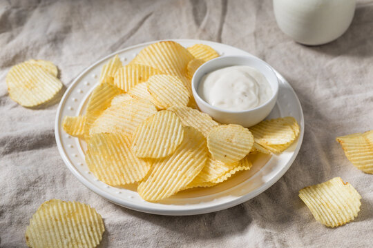 Homemade Kettle Cooked Crinkle Potato Chips