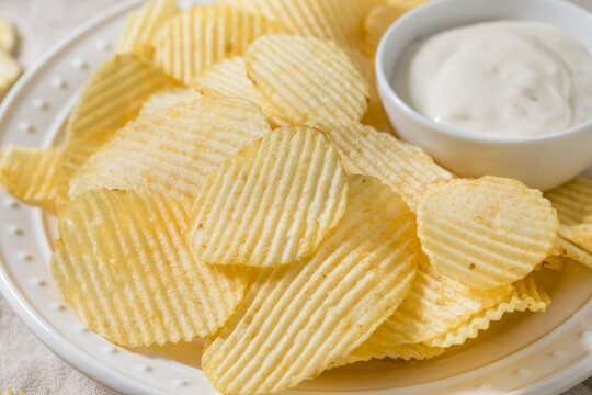 Homemade Kettle Cooked Crinkle Potato Chips