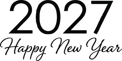 New year 2027 graphic bold typography with elegant calligraphy © MDAZHAR