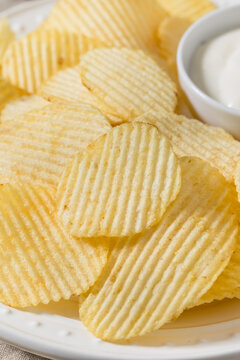 Homemade Kettle Cooked Crinkle Potato Chips
