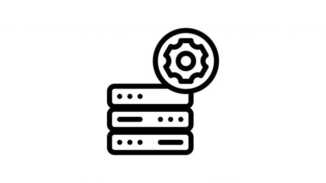 server minimalist stroke animation