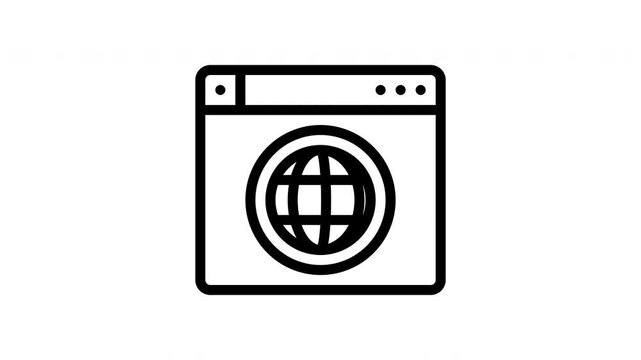 website minimalist stroke animation