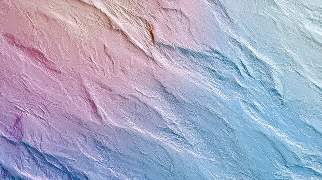 Abstract, textured surface with soft gradients of pink and blue