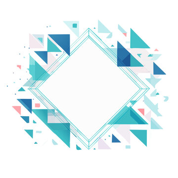Abstract geometric diamond frame with triangles and polygons