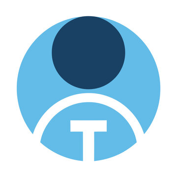 Abstract Logo with Circles and Letter T
