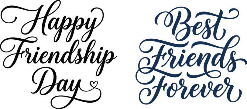 Celebrate friendship day elegant calligraphy designs for best friends lasting bonds