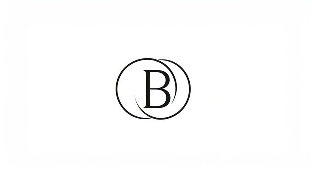 Minimalist letter B logo design with overlapping circles.