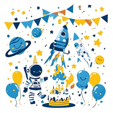 birthday theme for boy illustration