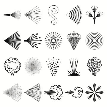 Abstract Explosion & Motion Silhouette Grid