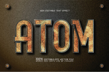 rust old iron editable text effect © wira