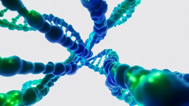 DNA double helix structure model.
