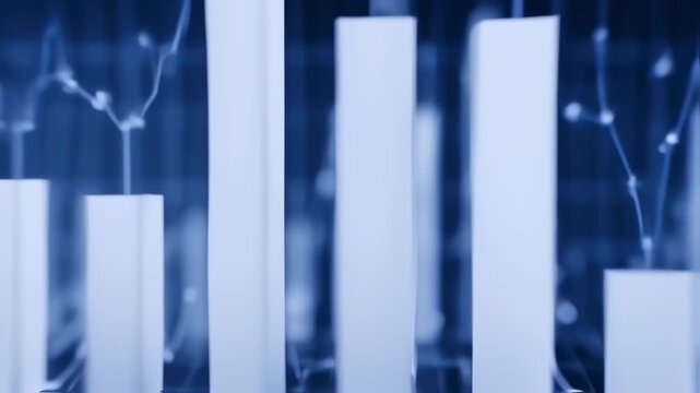 Business data analysis graph chart.
