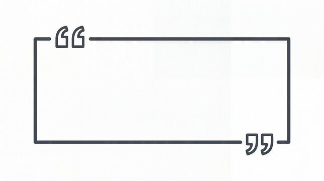 Simple rectangular quote box frame for text
