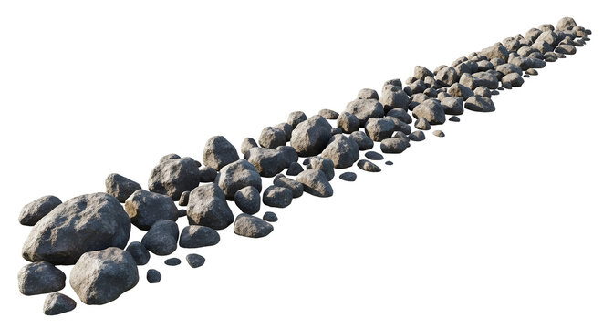 rock path stones line