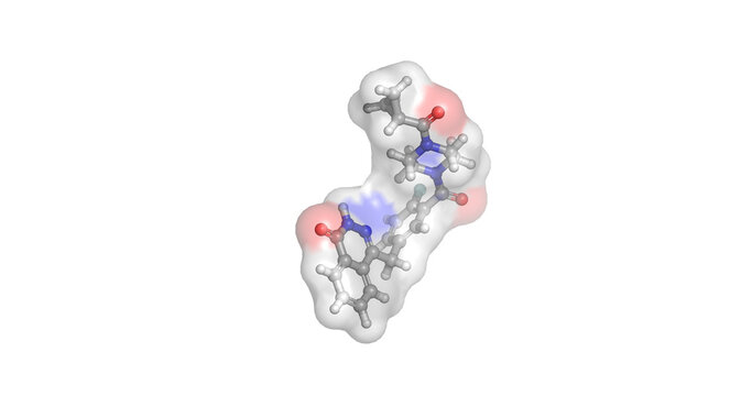 Olaparib, poly adenosine diphosphate ribose polymerase inhibitor for targeted cancer therapy, 3D molecule 4K