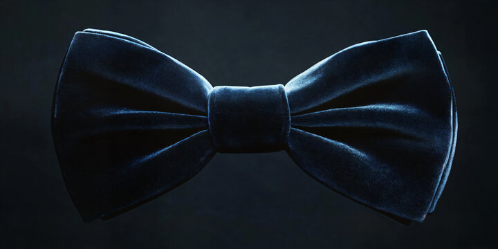 Luxury black bow tie, elegant formal accessory, velvet texture, menswear fashion