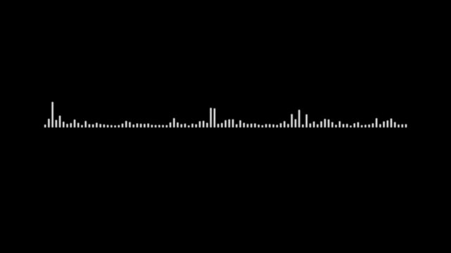 Dynamic audio waveform visualizer, abstract sound frequency bars, digital music equalizer animation, minimalist sound spectrum background, for audio projects