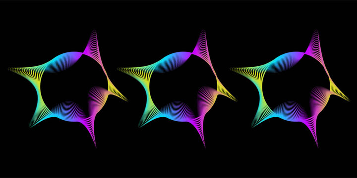Beautifully shining colour wheel on black background.