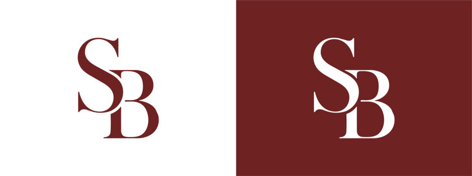 Elegant SB Monogram Logo with Clean and Modern Typography