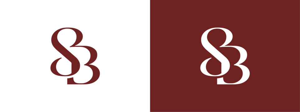 Elegant SB Monogram Logo with Clean and Modern Typography