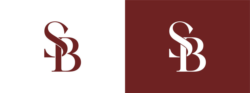 Elegant SB Monogram Logo with Clean and Modern Typography