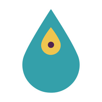 Teardrop shape with inner circles