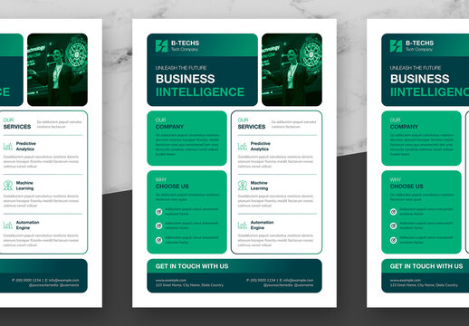 Green And Black Tech Company Flyer