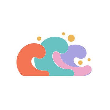 Abstract colorful shapes and circles