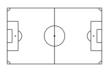 Soccer Field Diagram for Game Strategy © Sabavector