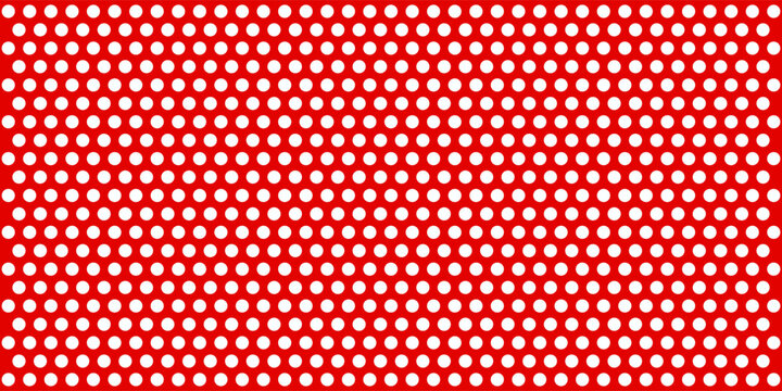 Vintage polka dots white and red pattern, colorful background - vector abstract background