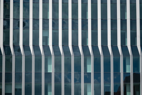 Modern Office Building Glass Facade Pattern