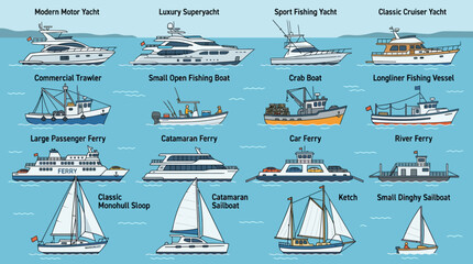 A variety of boats and ships. © Ira Project