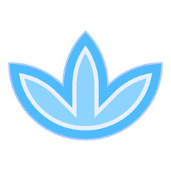 Naklejka premium Blue flower sticker illustration element on transparent background.