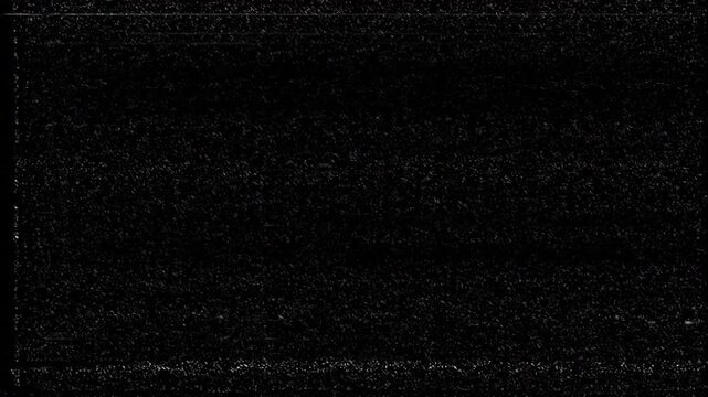 Abstract digital signal interference and static noise on a black screen background.