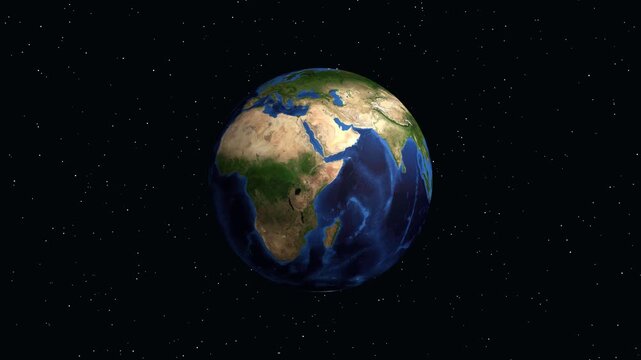 Satellite Zoom Animation from Outer Space to Kenitra Morocco