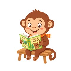 Cute Monkey Cartoon © Yek yagil