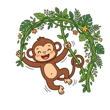 Cute Monkey Cartoon