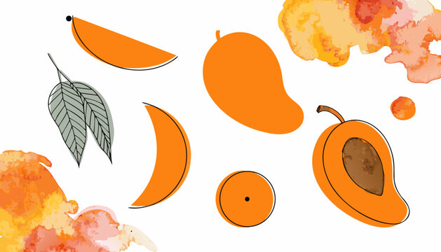 seamless pattern of mango fruit 