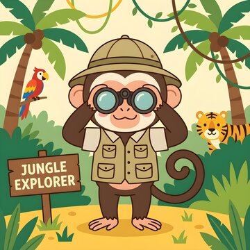 Cute Monkey Cartoon