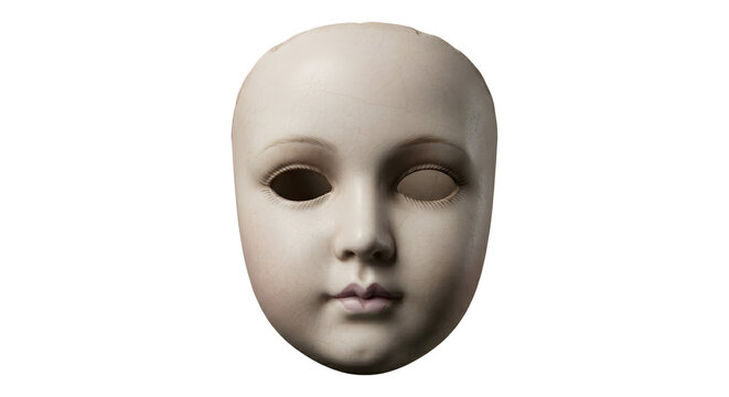 Creepy vintage porcelain doll mask