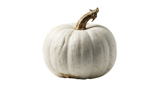 Rustic white pumpkin with textured skin