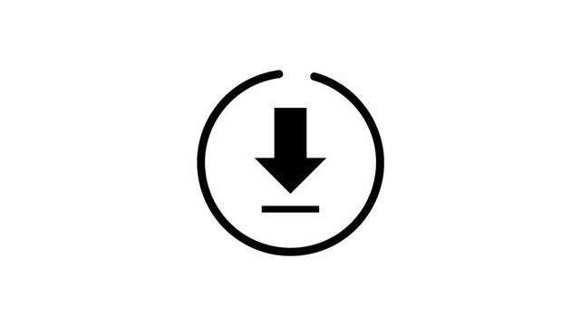 Minimalist UI Download File Progress Loading Bar Icon Animation Element