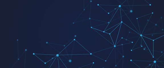 Vector digital futuristic technological with global connection with global lines and dots abstract background