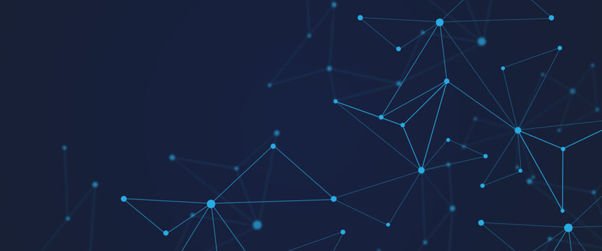 Vector digital futuristic technological with global connection with global lines and dots abstract background